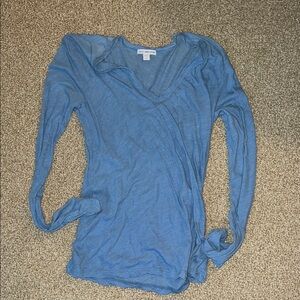 James Perse Light Blue Long Sleeve Tee